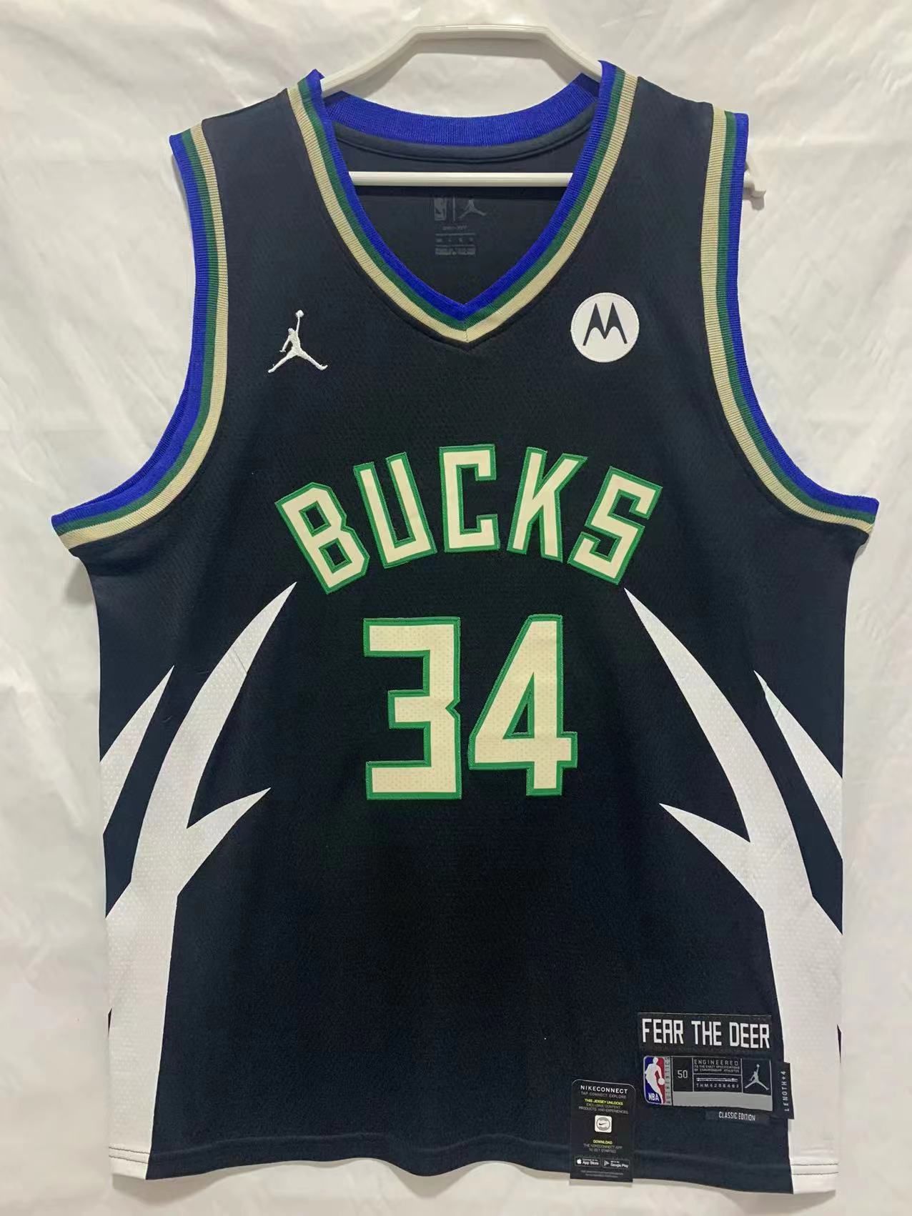 Men Milwaukee Bucks #34 Antetokounmpo Black Season 22-23 NBA Jersey->milwaukee bucks->NBA Jersey